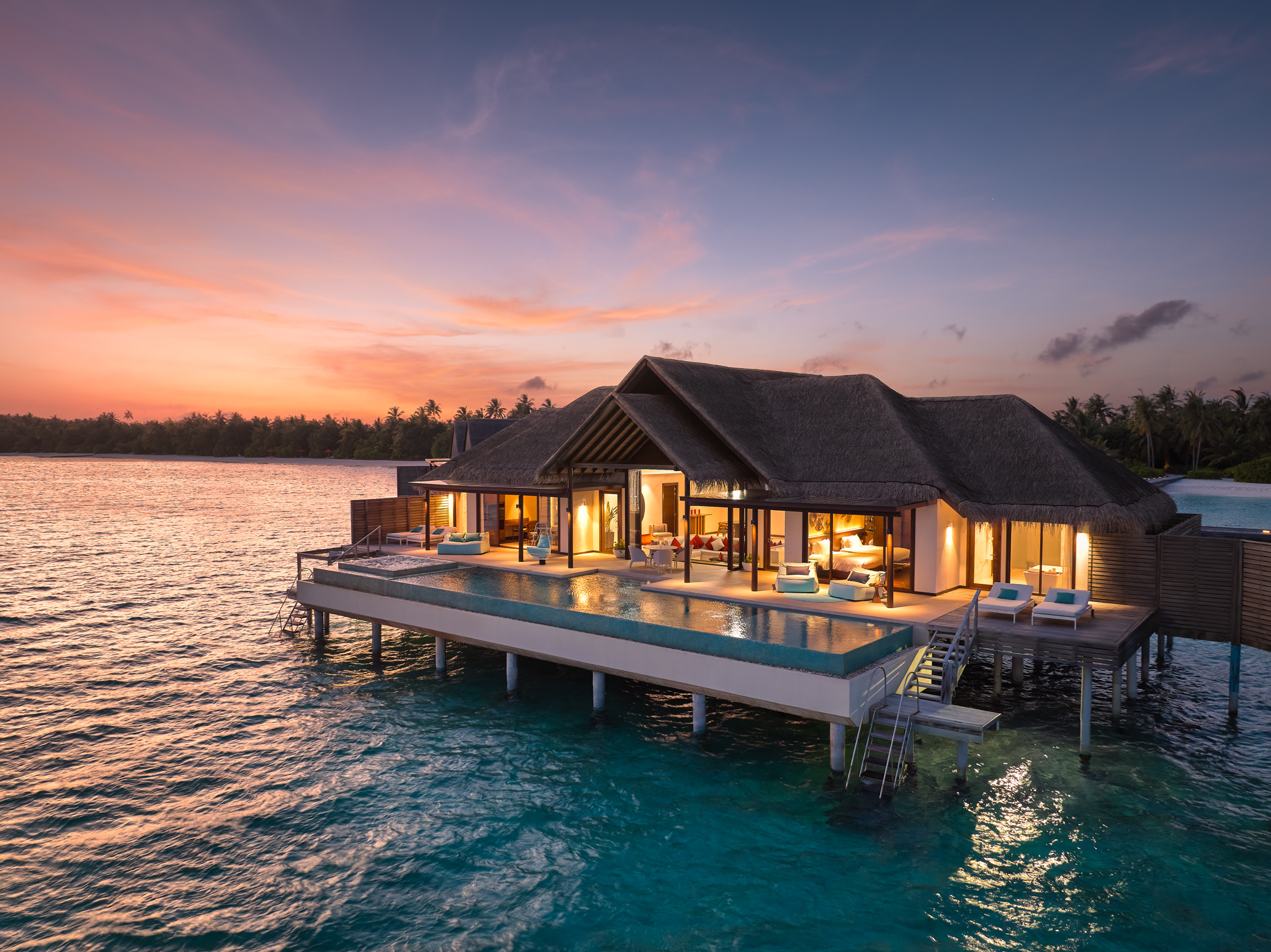 Niyama Private Islands - Two Bedroom Ocean Pool Pavilion at Sunset